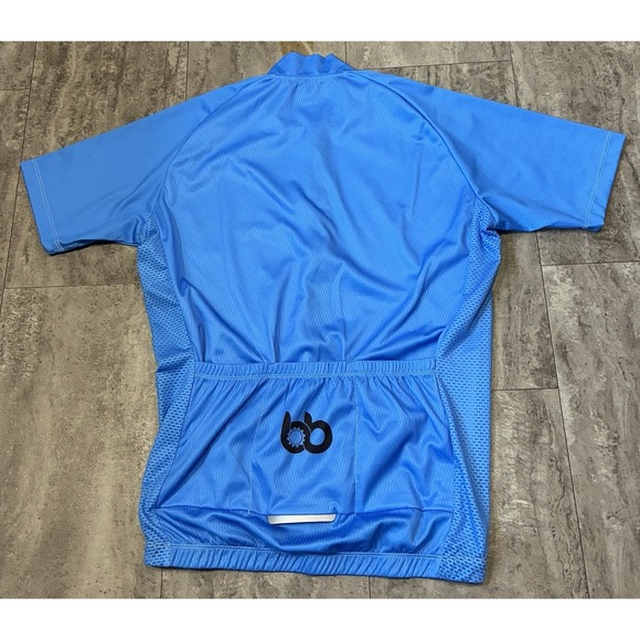 BICYCLE BOOTH Shirt Bike Cycling Jersey Top Lightweight Men's Blue SIZE M - Picture 4 of 7